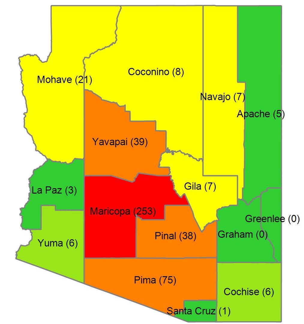 Complaints by County | Arizona Registrar of Contractors