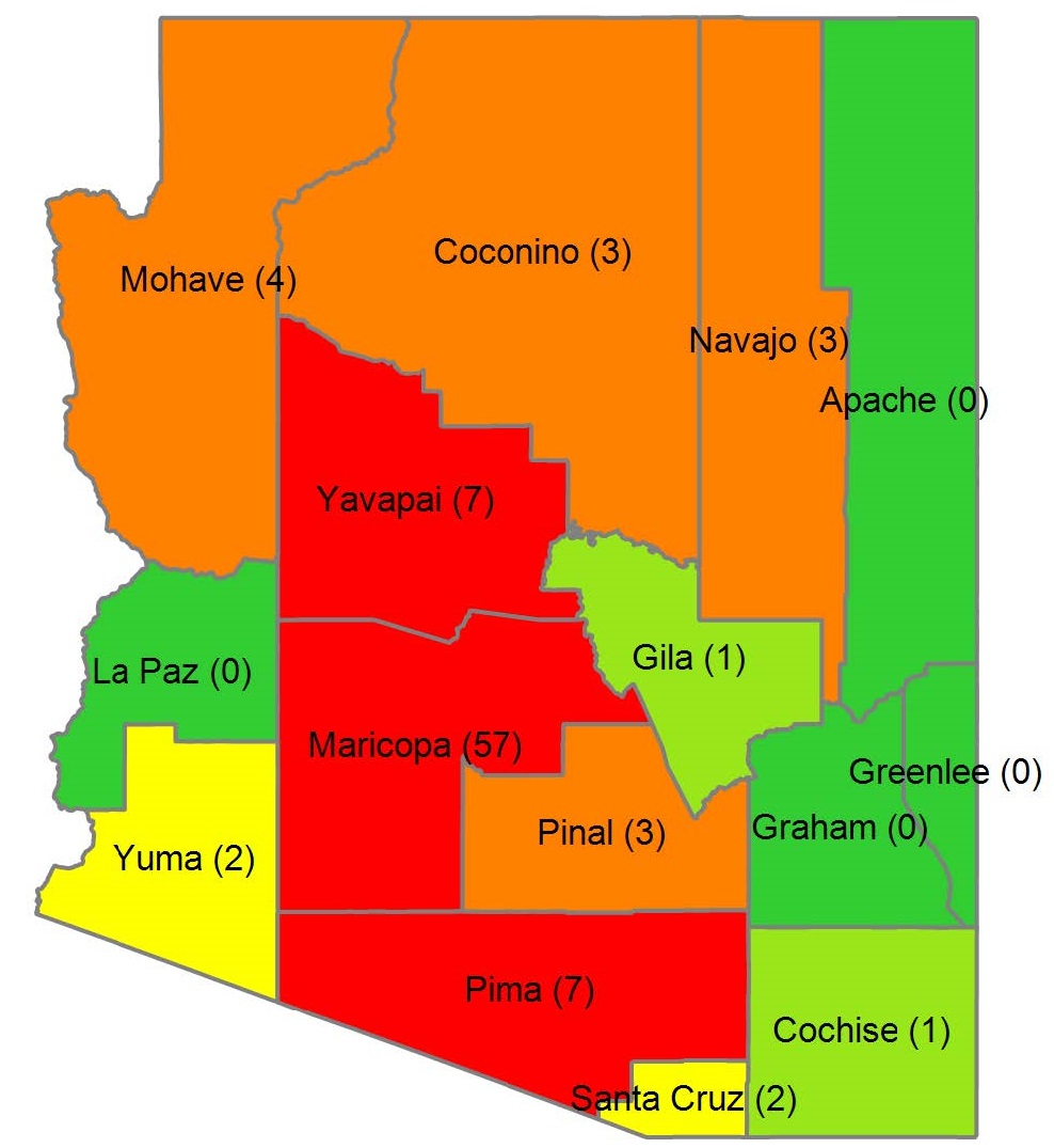 Complaints By County Arizona Registrar Of Contractors   UnlicensedComplaints 02 2024 