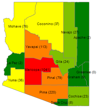 Renewed Licenses by County for January 2025