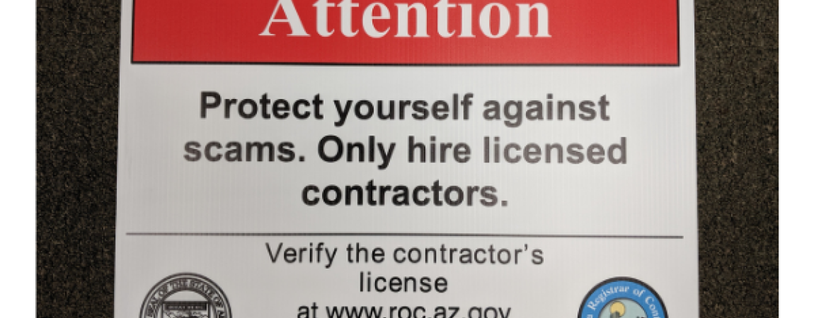 Protect yourself against scams. Only hire licensed contractors.