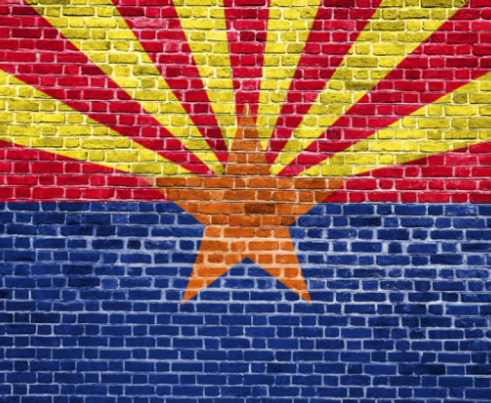 AZ Flag Brick Wall