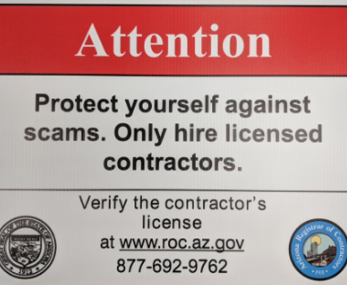 Protect yourself against scams. Only hire licensed contractors.